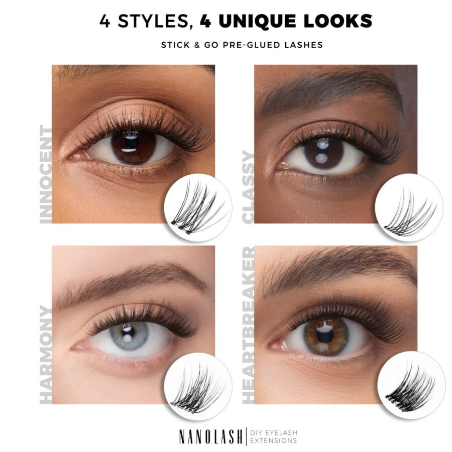 nanolash pre glued lashes clusters