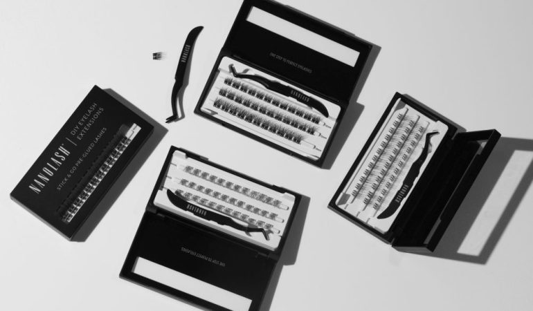 pre glued lashes clusters nanolash